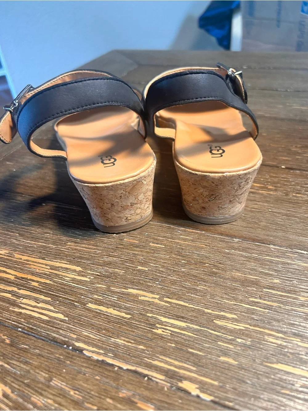 UGG black wedge